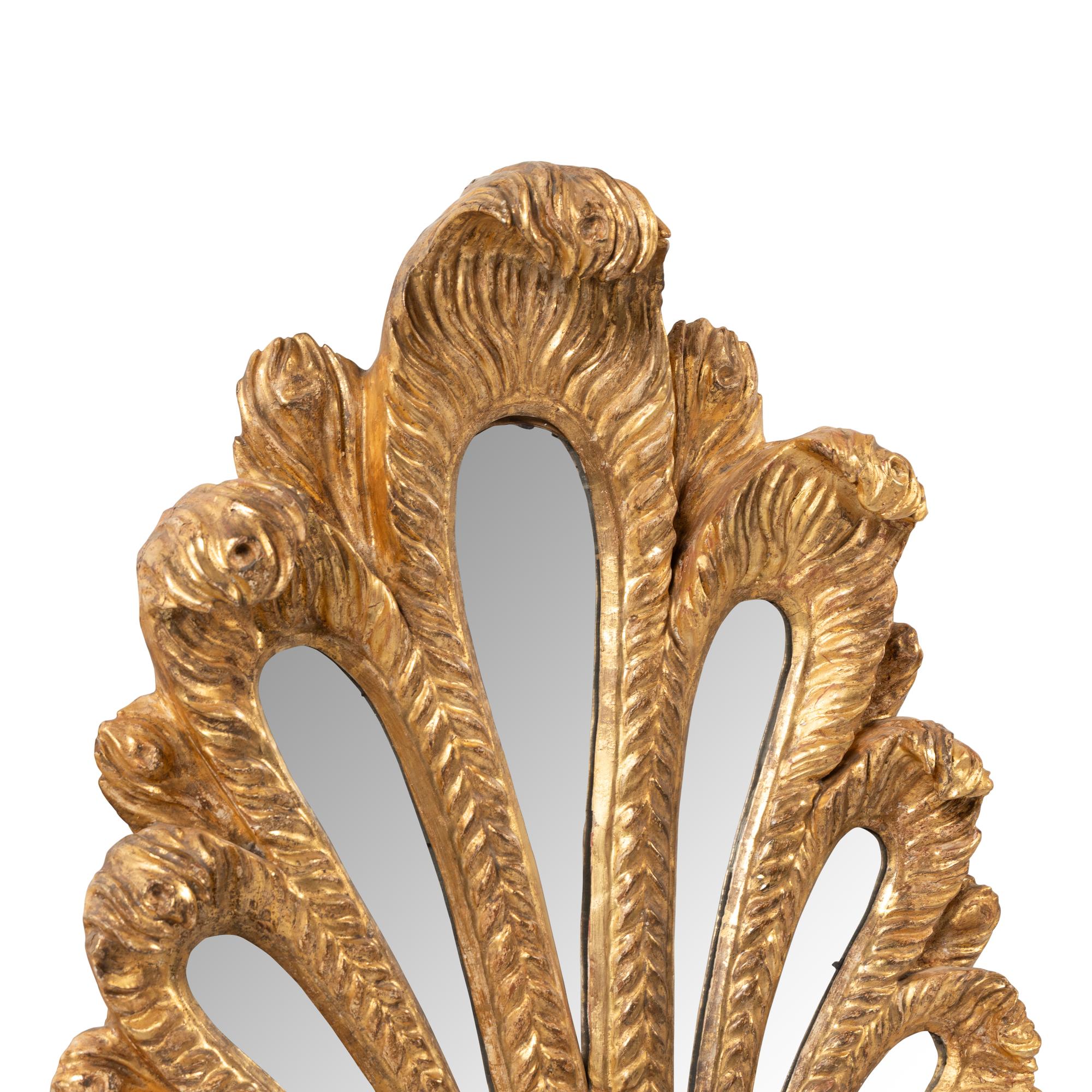 A Pair of Large Italian Giltwood Girandole Mirrors