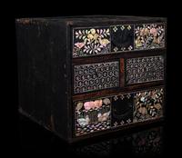 Two Small Chinese Mother-of-Pearl Inlaid Hardwood Chests