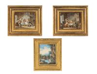 A Group of Three Continental Paintings