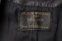 Claude Montana Embroidered Leather Coat, Fall/Winter 1984