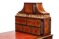 A Louis XVI Style Gilt Bronze Mounted Kingwood and Burlwood Bureau Plat and Cartonnier