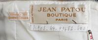 A Jean Patou White Linen and Brown Terry Cloth Mod Mini Jumper, Size 44.