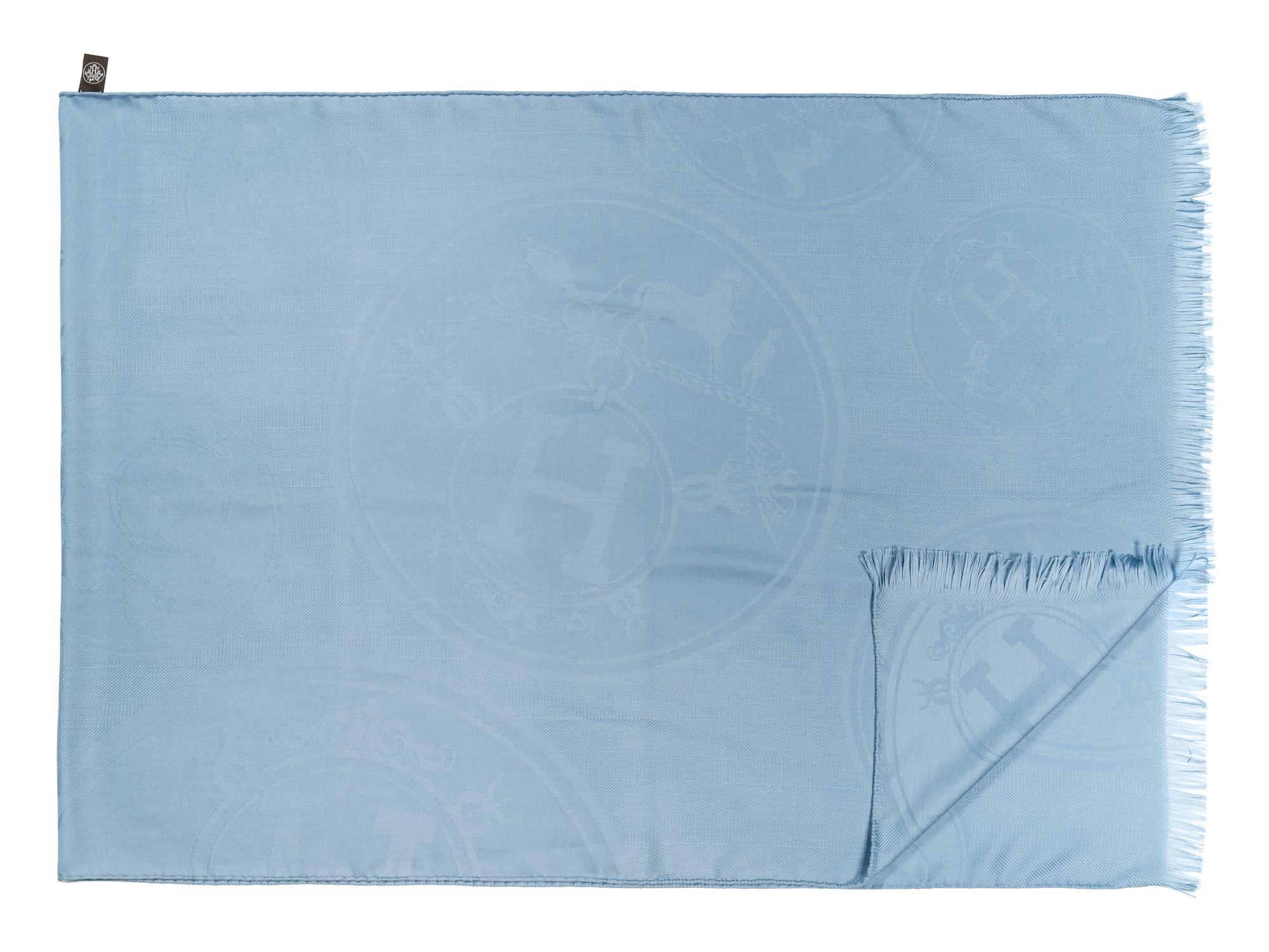 Hermès Cashmere/Silk Scarf with Fringe