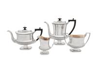 An English Silver Four-Piece Tea & Coffee Service