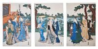 Eleven Assorted Japanese Woodblock Works, 18th-19th Century