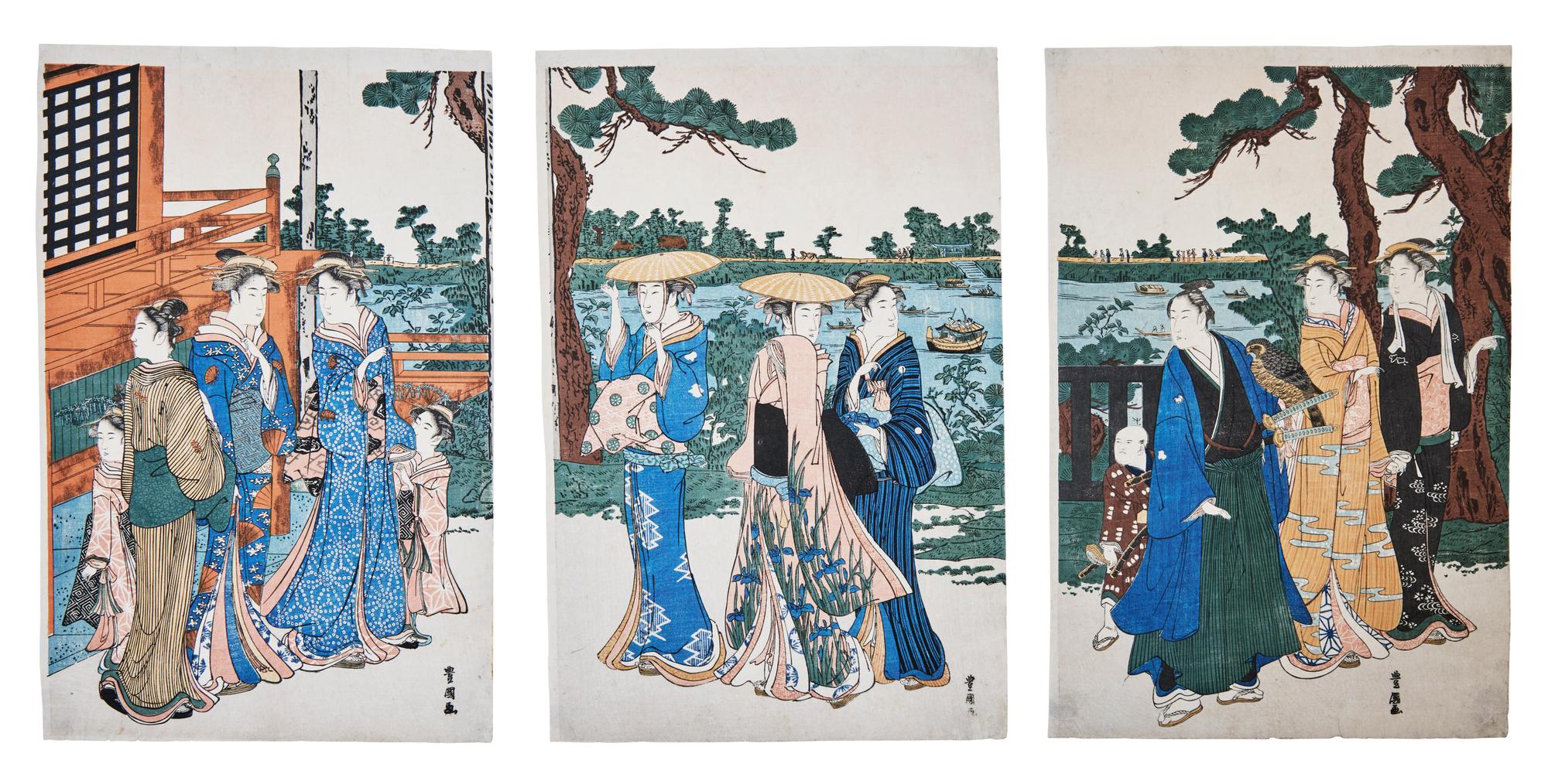 Eleven Assorted Japanese Woodblock Works, 18th-19th Century