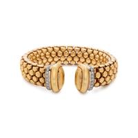 FOPE, BICOLOR GOLD AND DIAMOND CUFF BRACELET