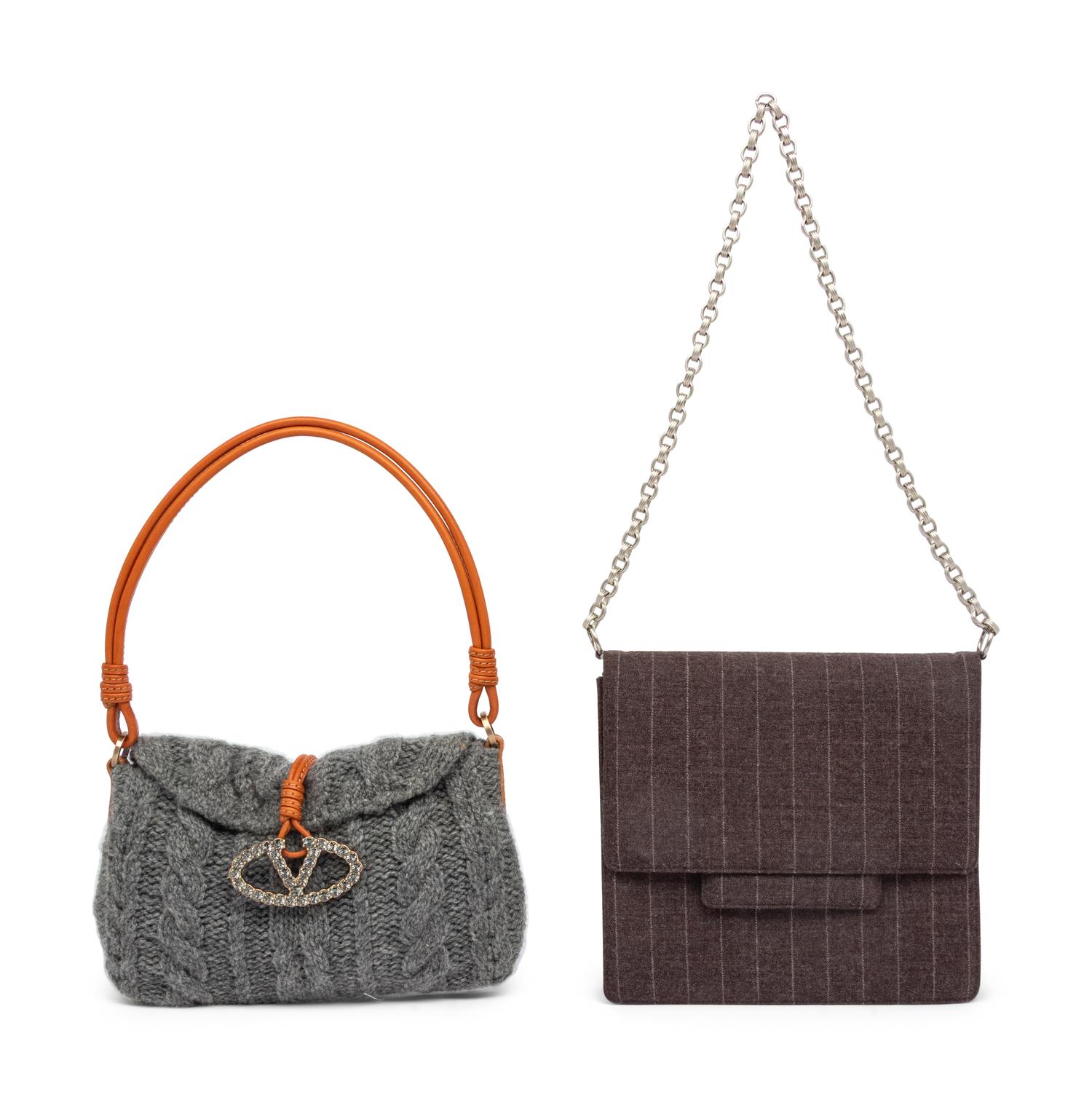 Valentino & Bottega Veneta, Two Wool Bags