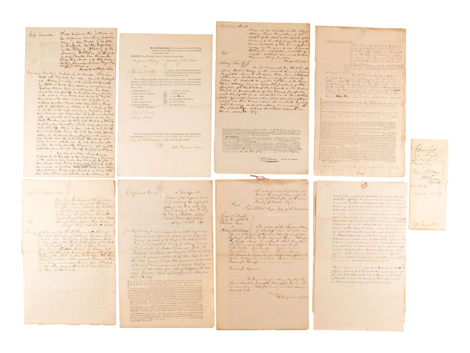 [NEW YORK]. Ephemera related to the state of New York highlighted by a rare copy of an 1871 New York Times investigative report on Boss William M. Tweed and the Tammany Democrats.