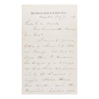 [Custer, George Armstrong, Gen. (1839-1876)]. A pair of letters from Generals Sheridan and Sherman to Custer, regarding his attempt to secure a transfer to West Point, comprising: