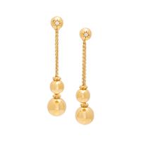 DAVID YURMAN, YELLOW GOLD AND DIAMOND DROP EARRINGS