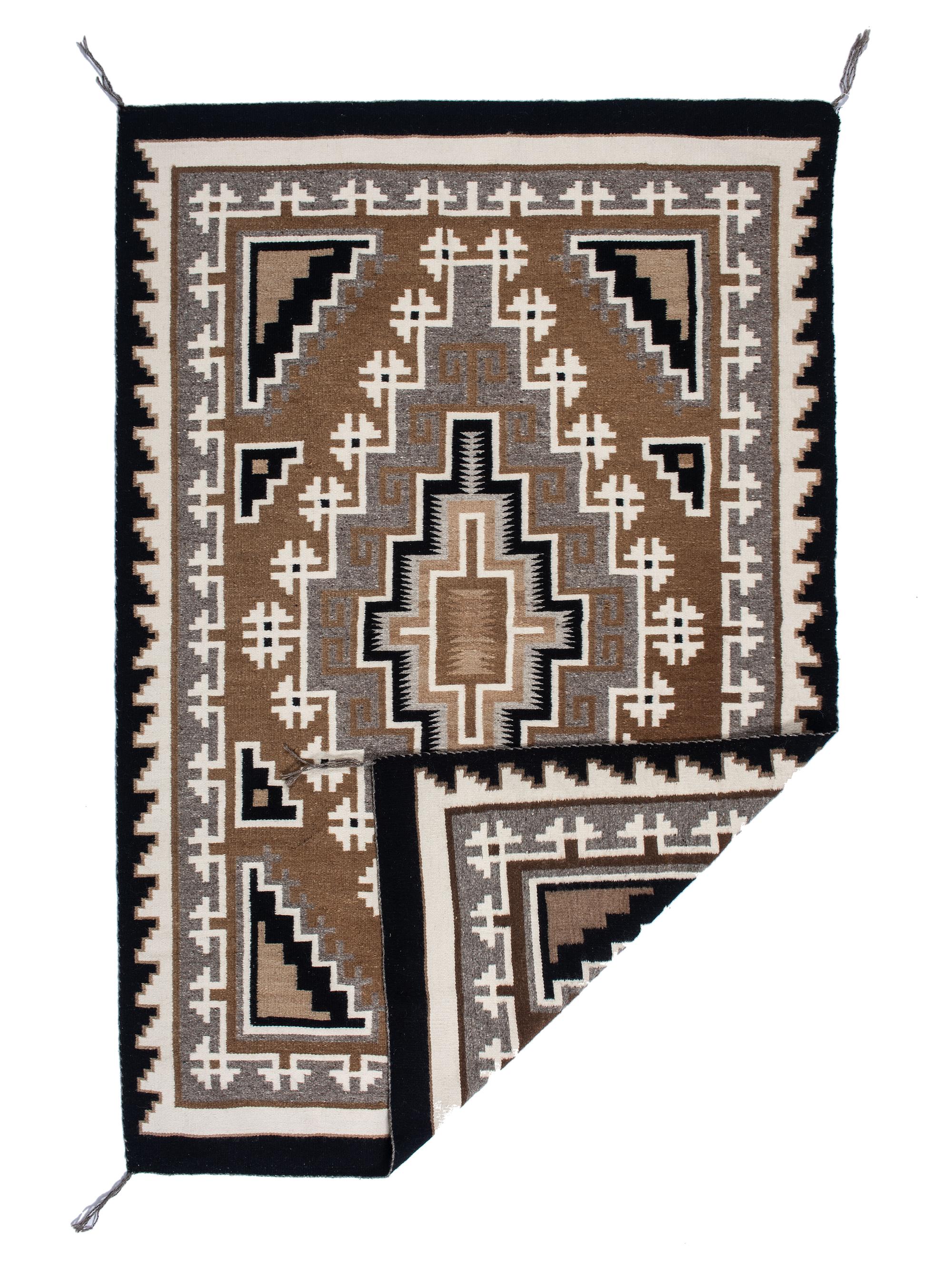 Navajo Two Grey Hills Weaving / Rug