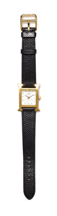 An Hermes H Wristwatch, 7.5" x .5".
