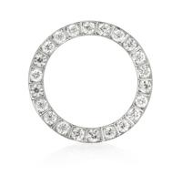 A Platinum and Diamond Circle Brooch, 4.80 dwts.