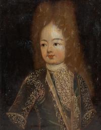 French School, 18th Century Portraits of Children (a pair of works) oil on linen