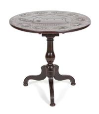 A British Colonial Carved Mahogany Tripod Table — 19TH CENTURY