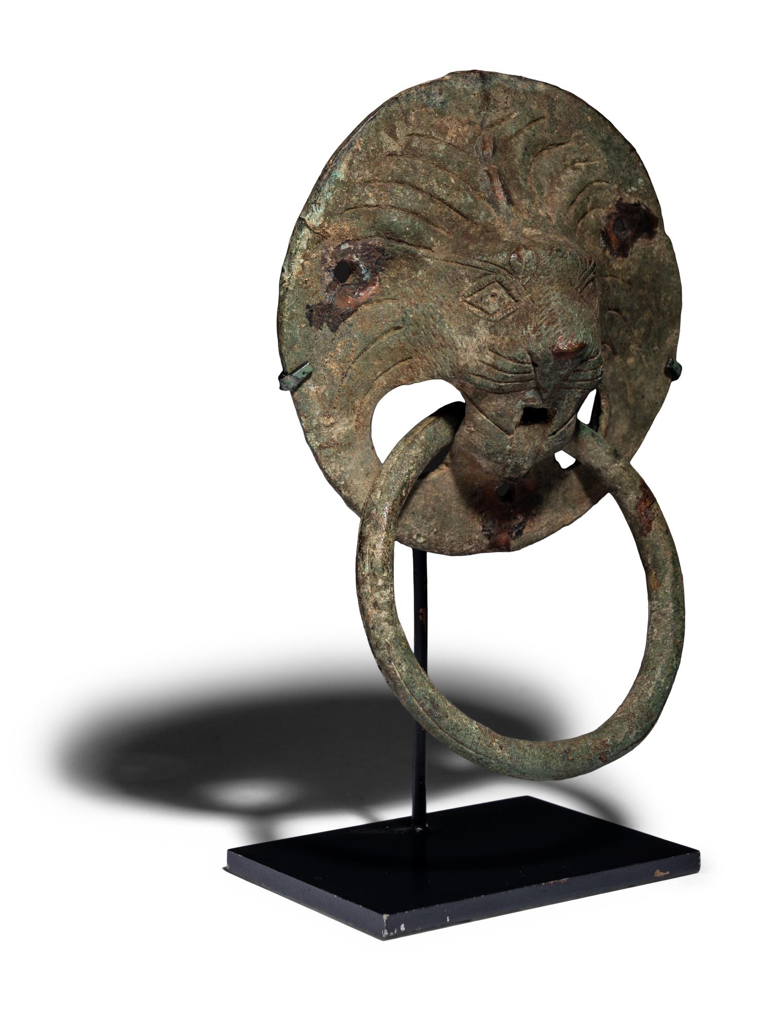 A Roman Bronze Lion Handle