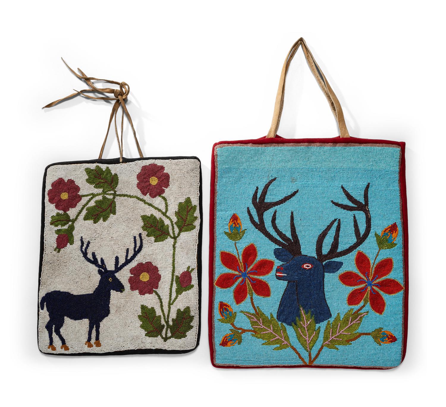 Plateau Beaded Flat Bags, Elk