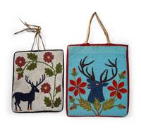 Plateau Beaded Flat Bags, Elk