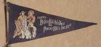 [WILD WEST SHOWS]. Trio of Buffalo Bill Wild West pennants. Ca early 20th century.