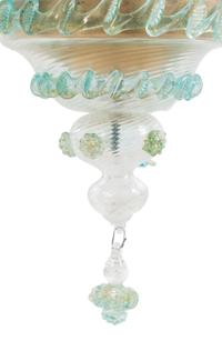 A Venetian Glass Five-Light Chandelier