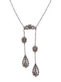 ANTIQUE, DIAMOND NEGLIGEE NECKLACE