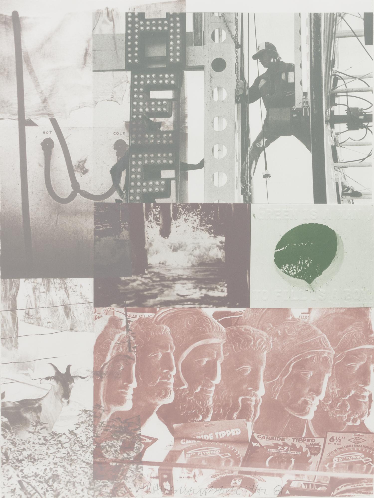 Robert Rauschenberg, (American,1925-2008), American Pewter with Burroughs II 1981