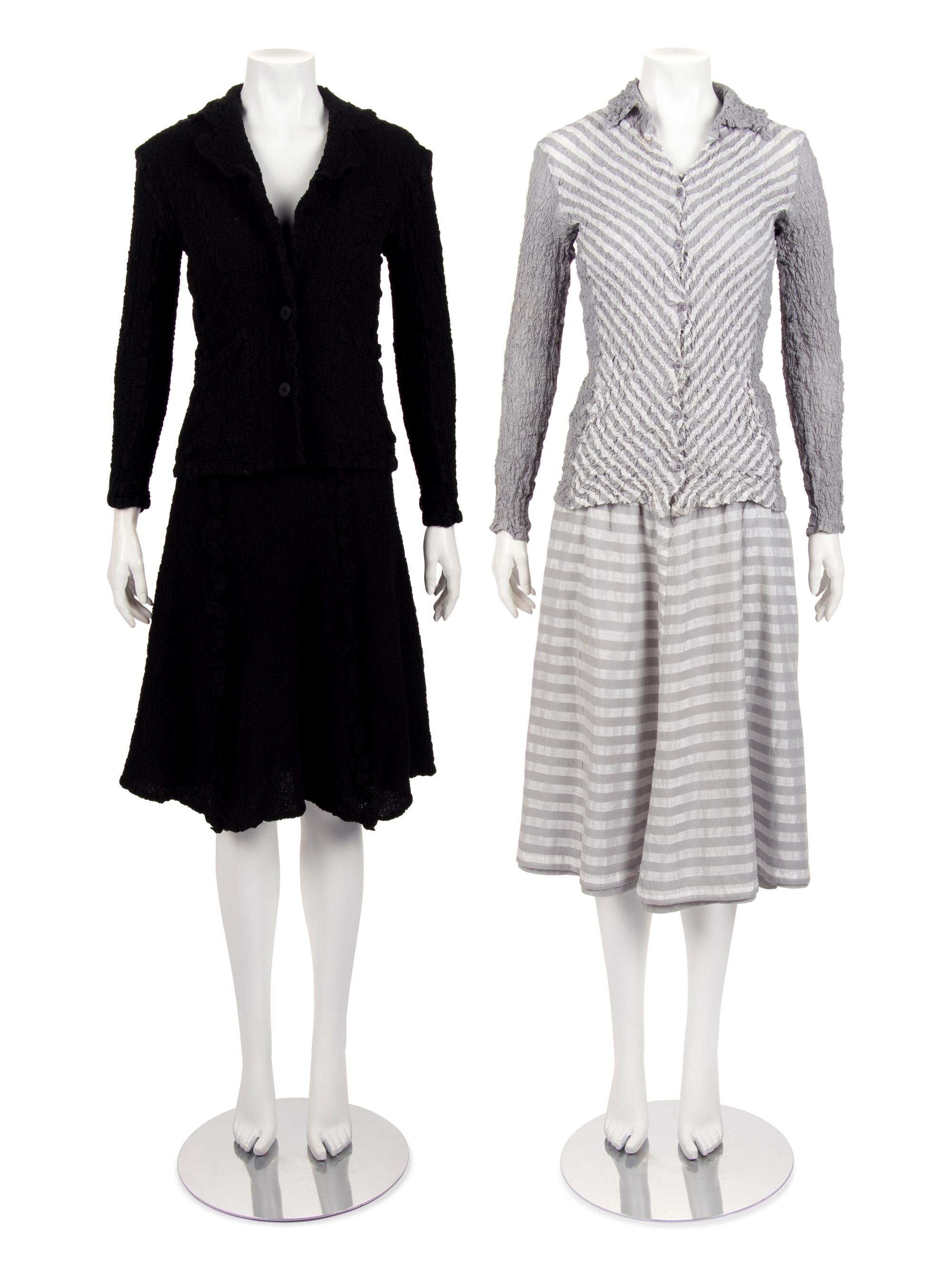 Two Issey Miyake Skirt Ensembles, 1990-2010