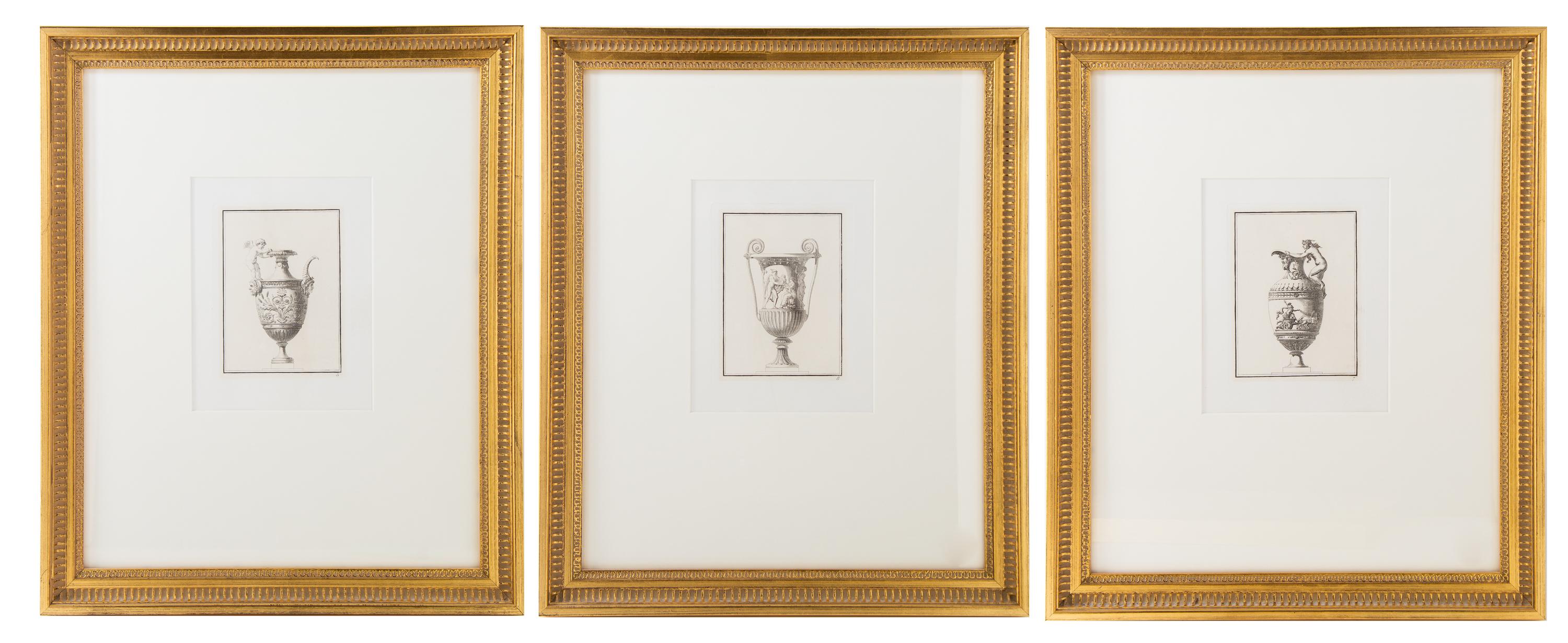 A Group of Decorative Engravings Height of frame 17 7/8 x width 14 3/4 inches.
