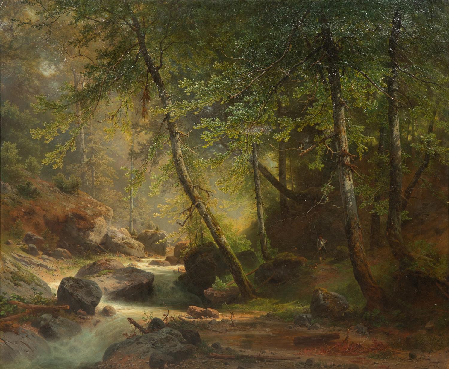A Stream through the Forest — 19th century