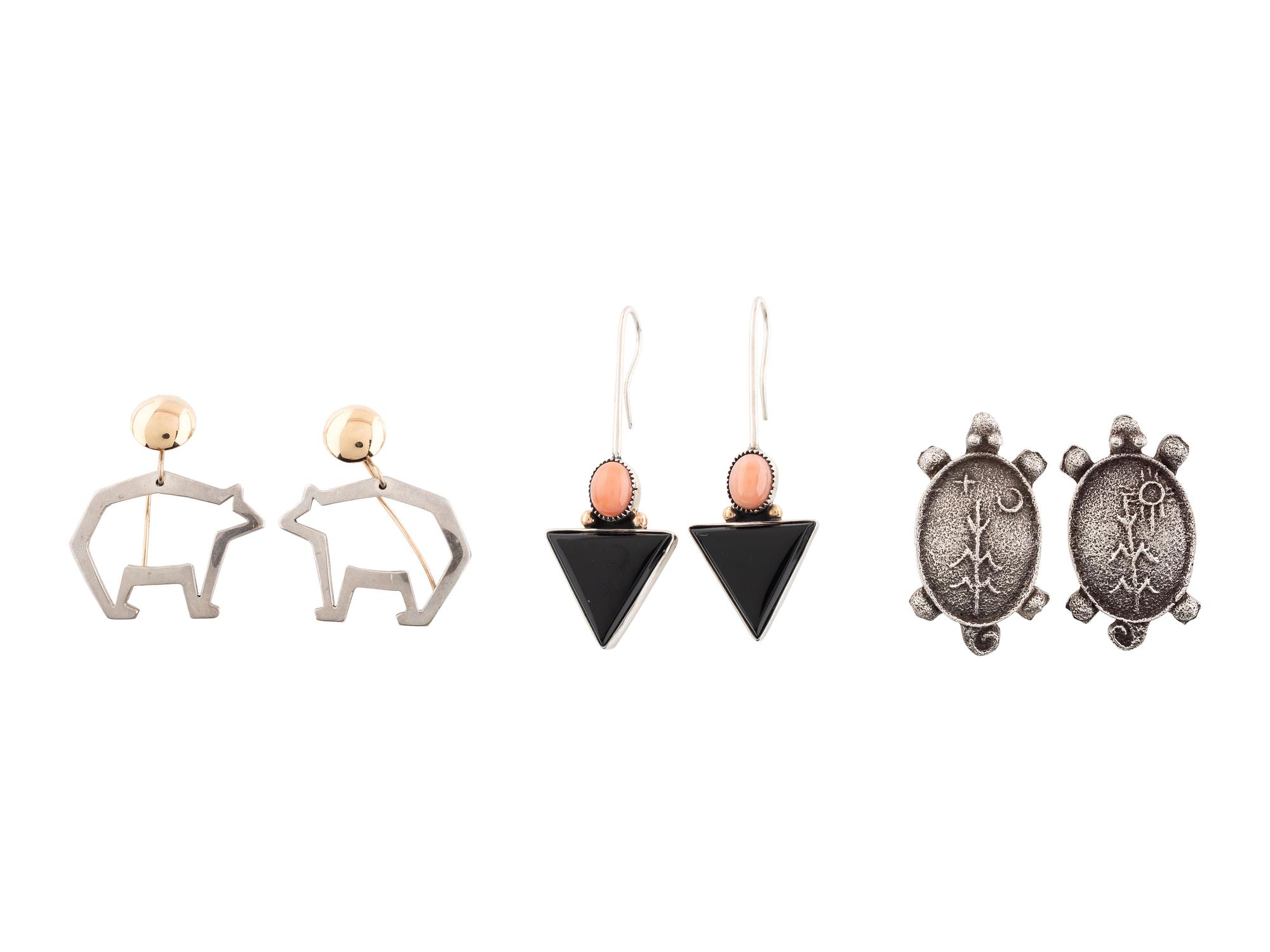 Pueblo Silver Earrings