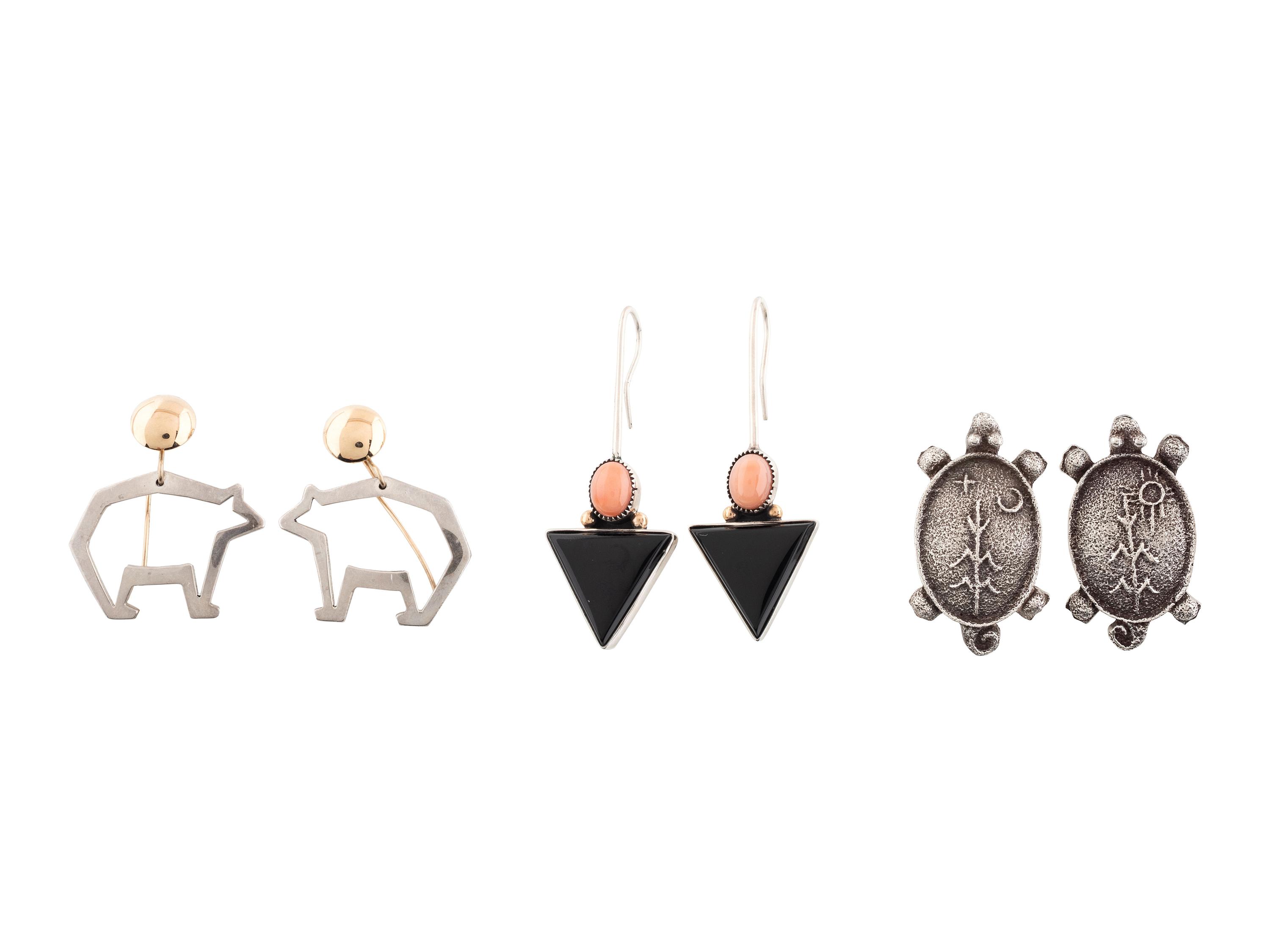 Pueblo Silver Earrings