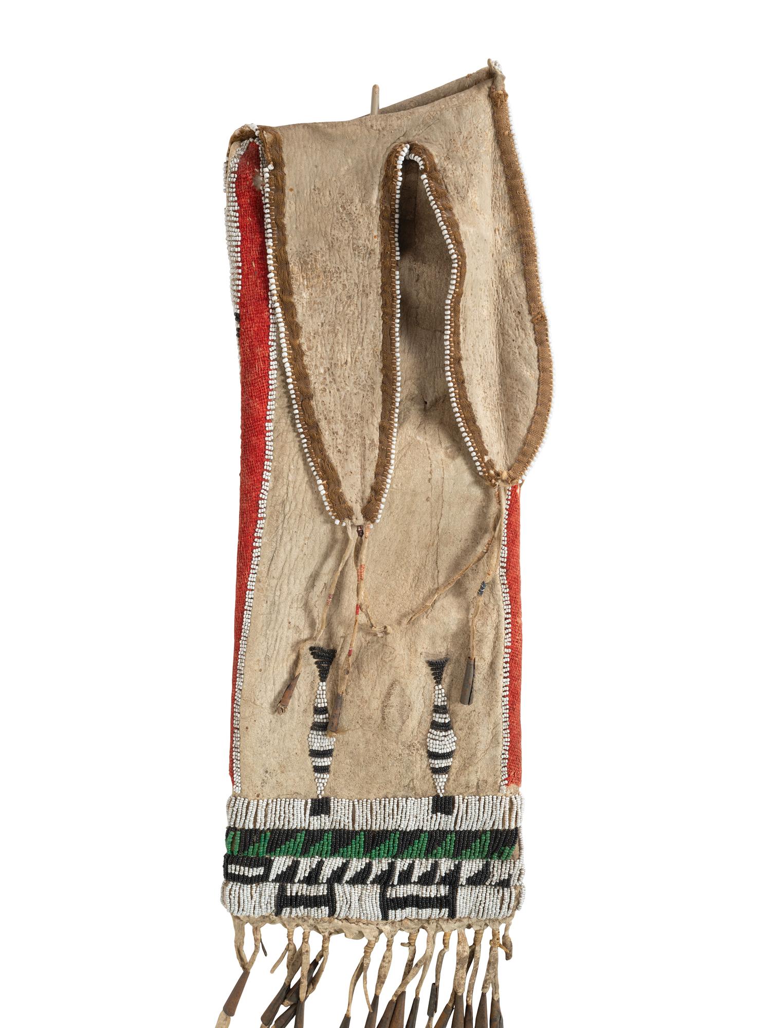 Arapaho Beaded Hide Tobacco Bag