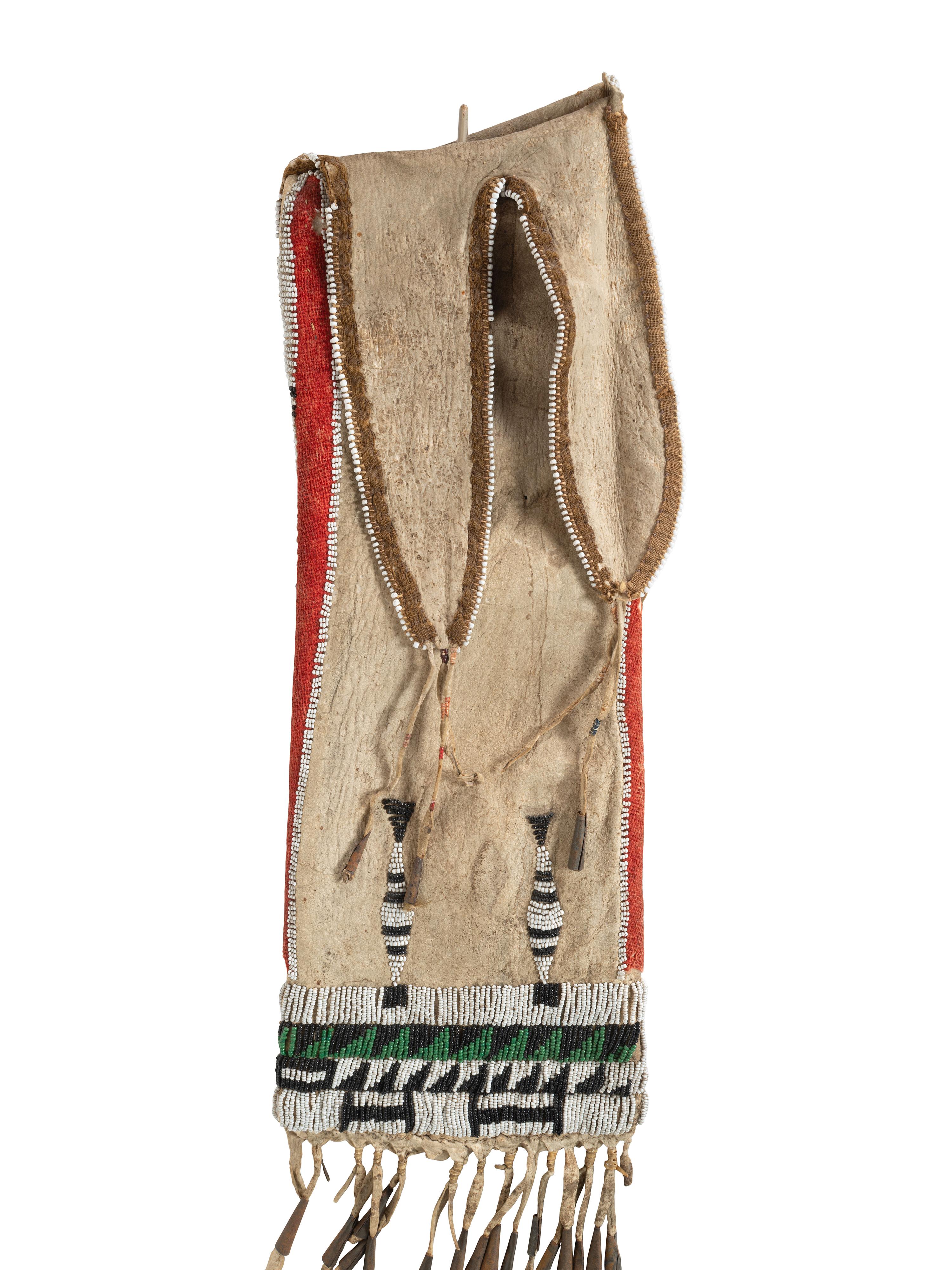 Arapaho Beaded Hide Tobacco Bag