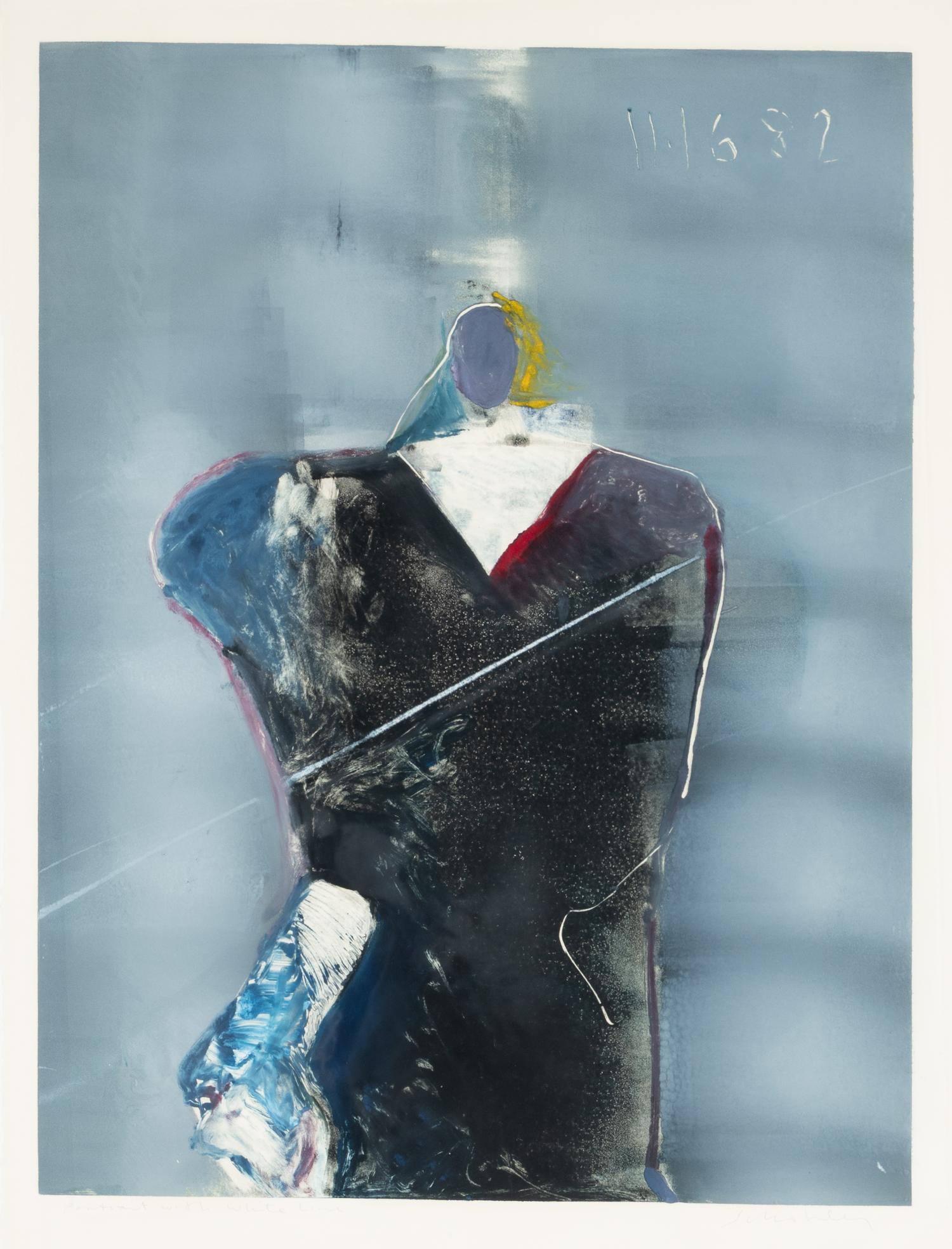 Fritz Scholder (Luiseño, 1937–2005) — Portrait with White Line , 1982