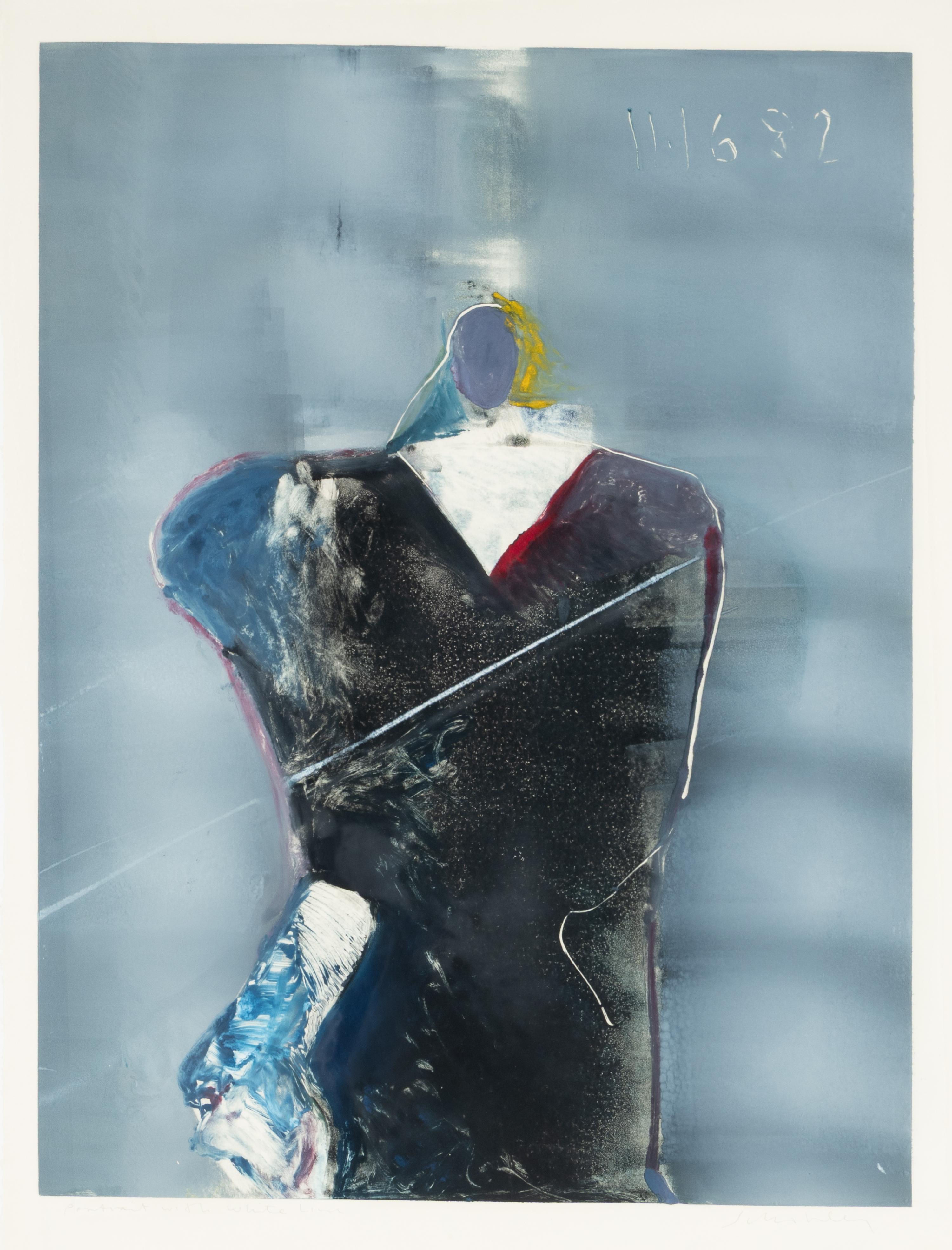 Fritz Scholder (Luiseño, 1937–2005) — Portrait with White Line , 1982