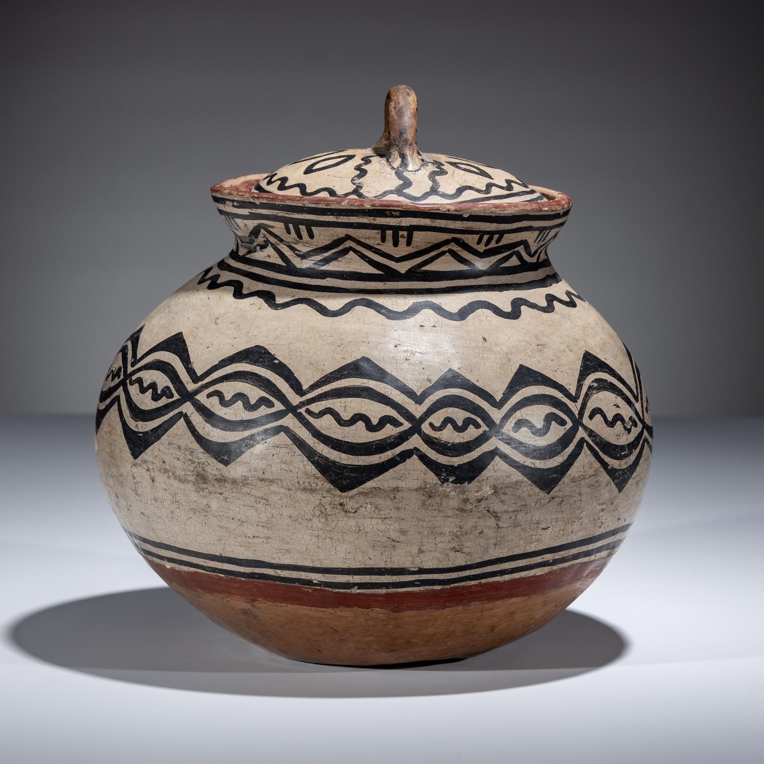 Tesuque Lidded Pottery Jar
