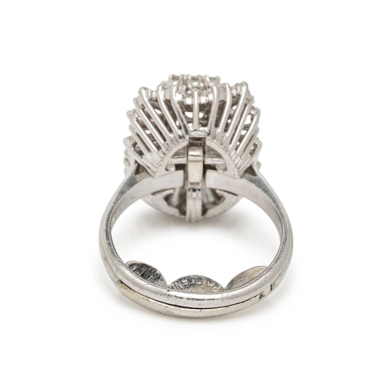 DIAMOND AND PLATINUM BALLERINA RING PENDANT