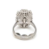 DIAMOND AND PLATINUM BALLERINA RING PENDANT