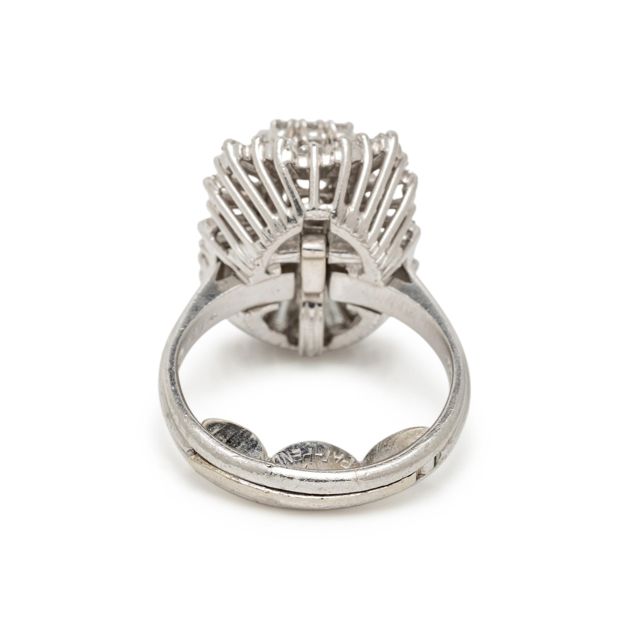DIAMOND AND PLATINUM BALLERINA RING PENDANT