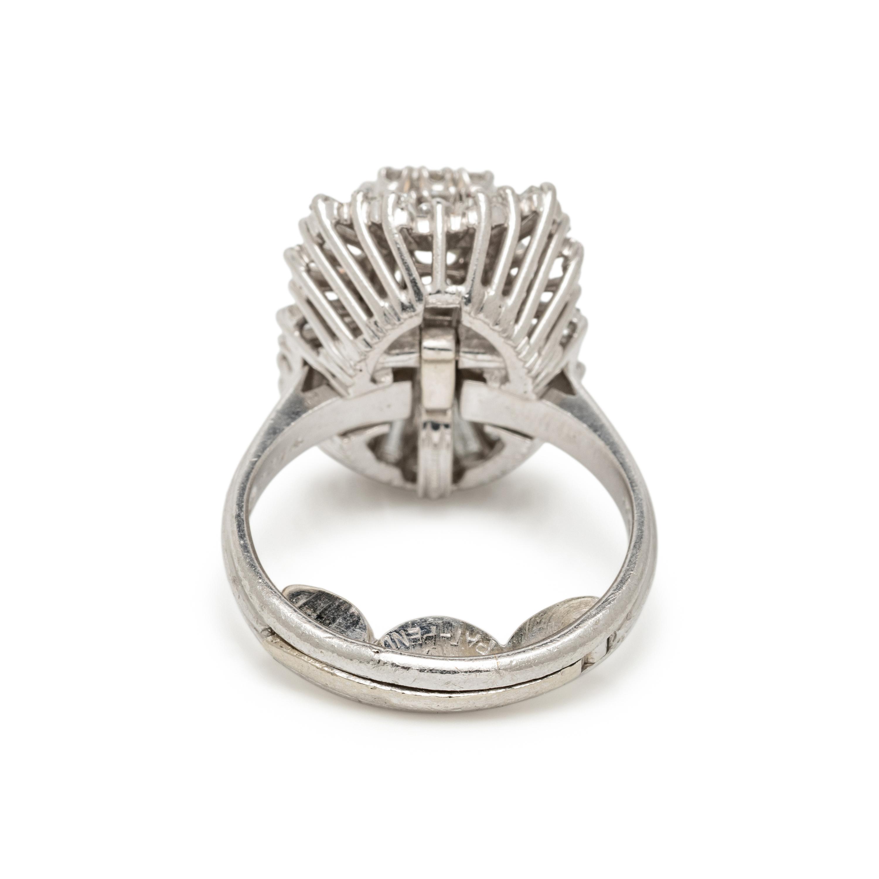 DIAMOND AND PLATINUM BALLERINA RING PENDANT