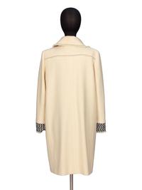 Chanel, Chevron-Trim Tweed Coat
