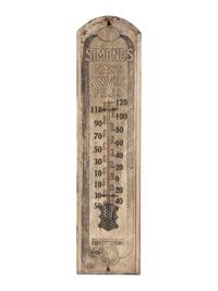 Two Wooden Advertising Thermometers