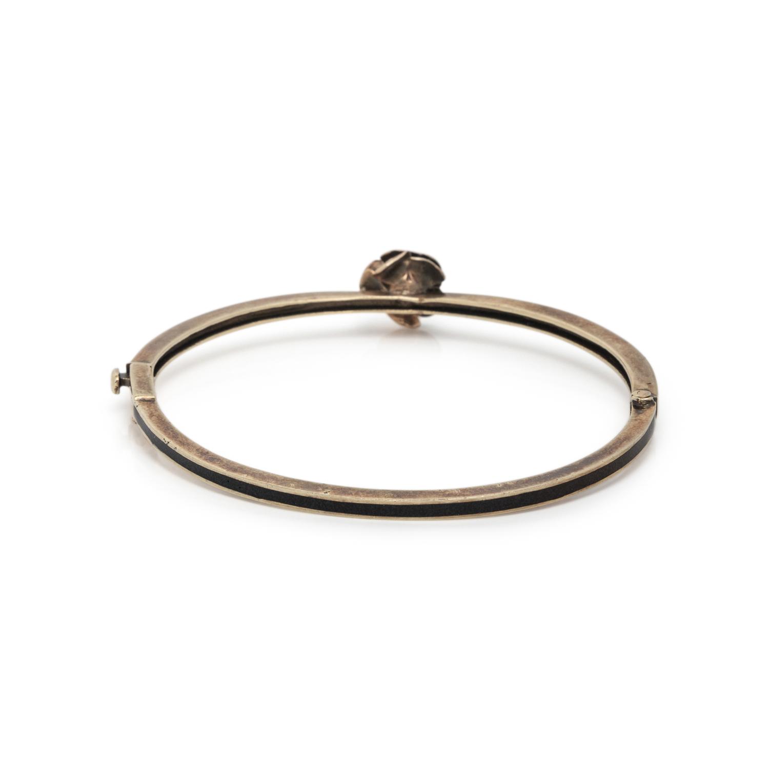 YELLOW GOLD, ENAMEL, AND DIAMOND BRACELET