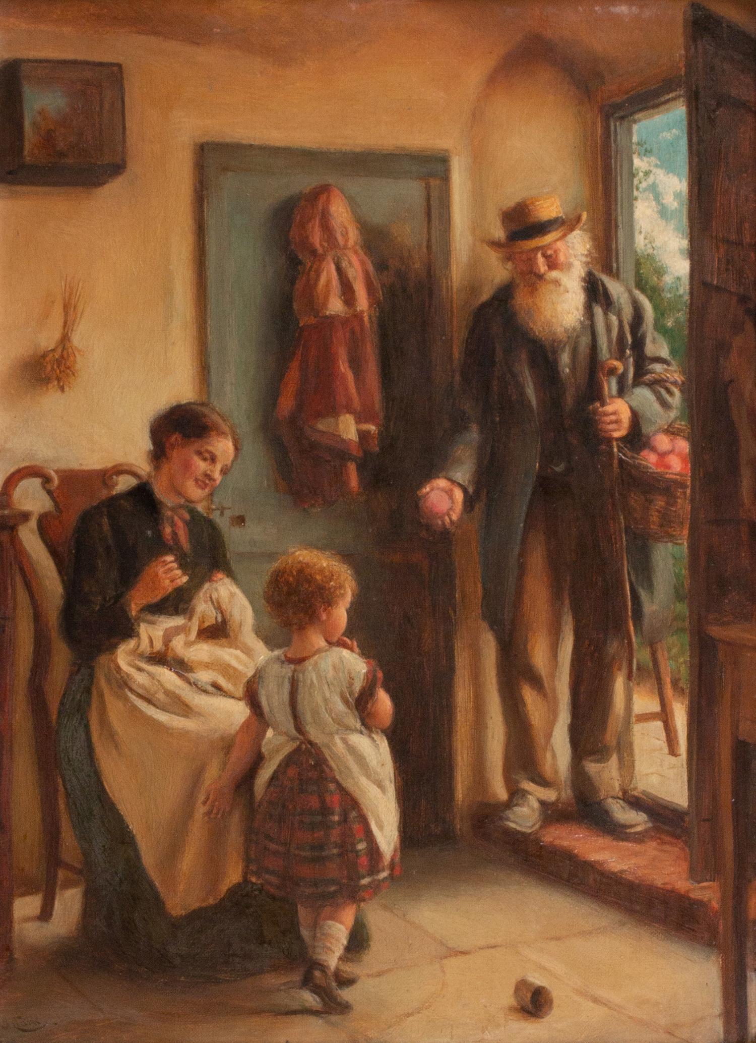 Young Girl with Her Grandfather
