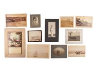 [Early Photography] Large group of photographs and other ephemera related to transportation