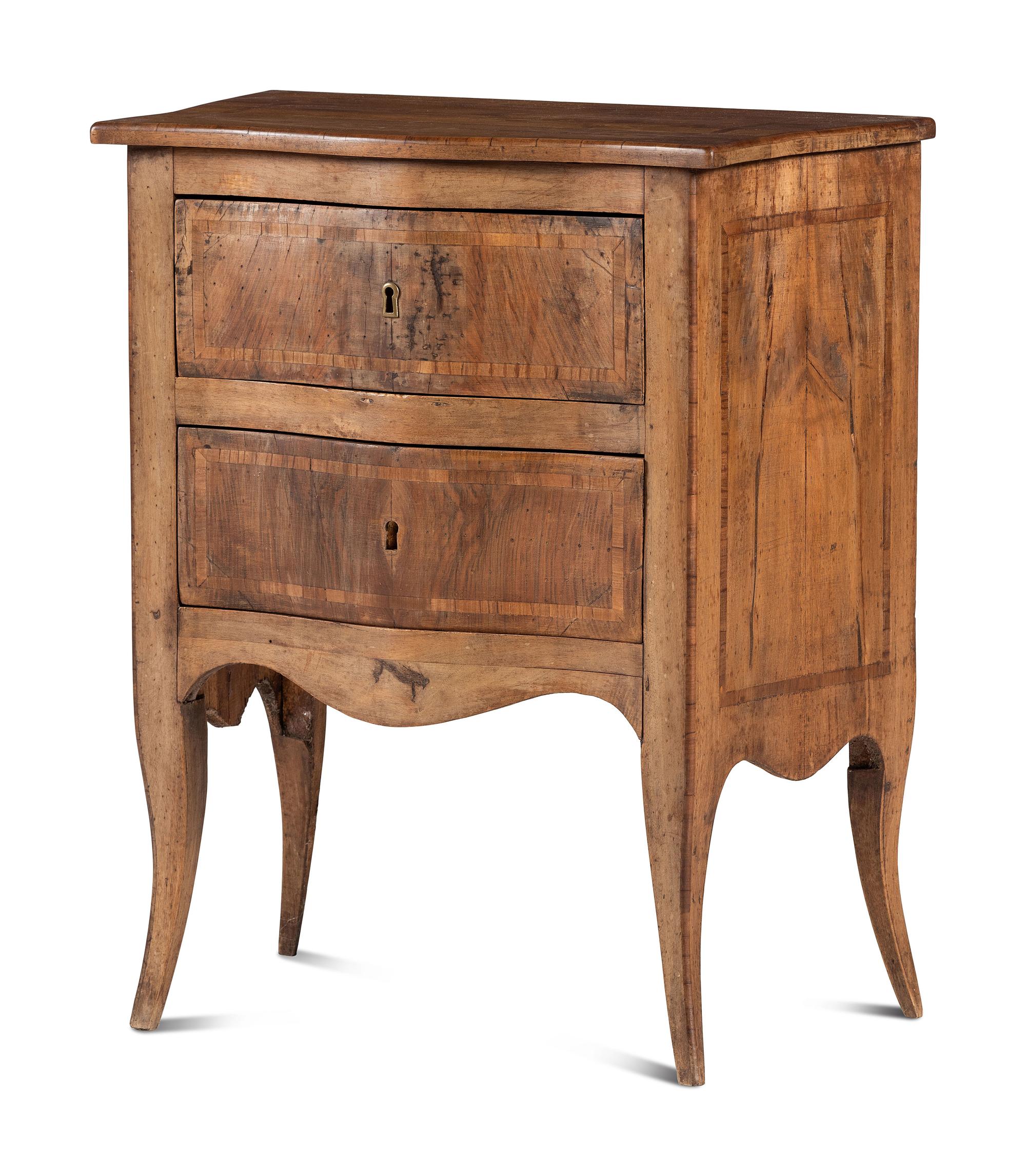 An Inlaid Walnut Commode