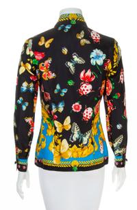 A Gianni Versace Silk Print Shirt, Size 38.