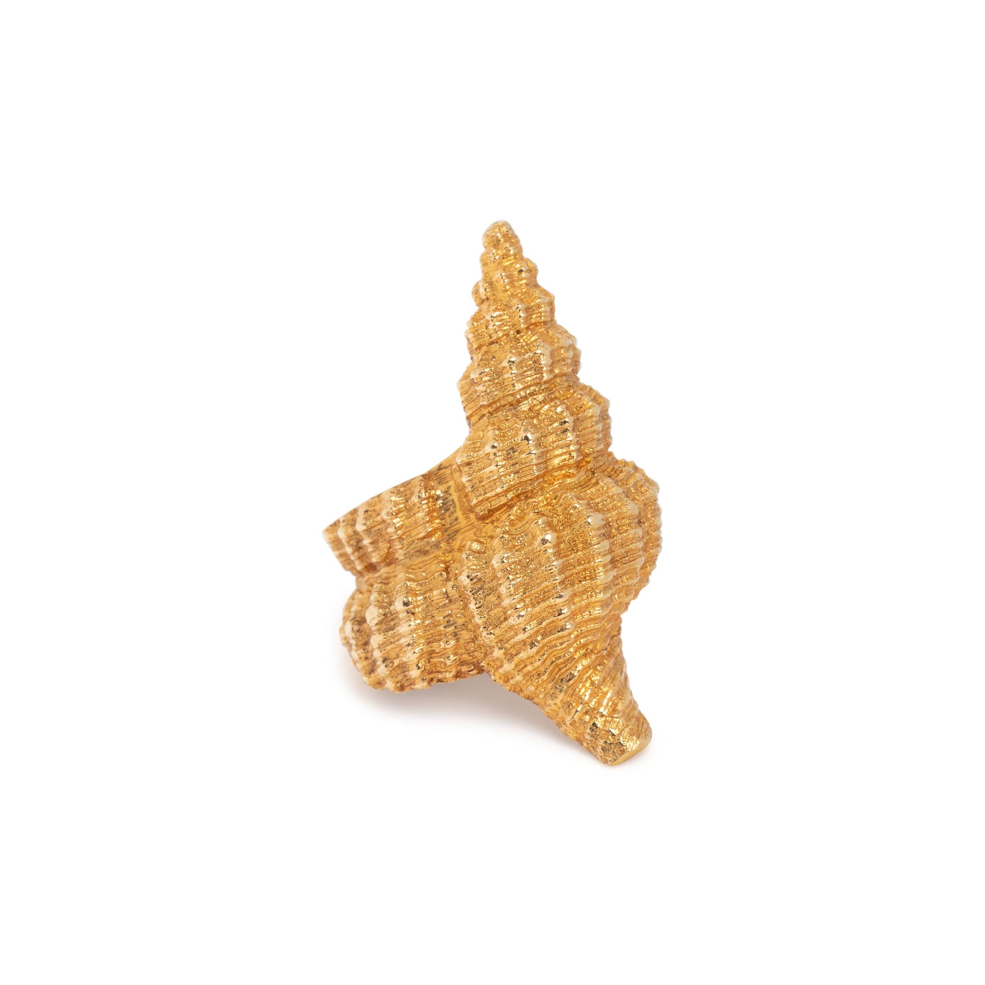 YELLOW GOLD SHELL RING