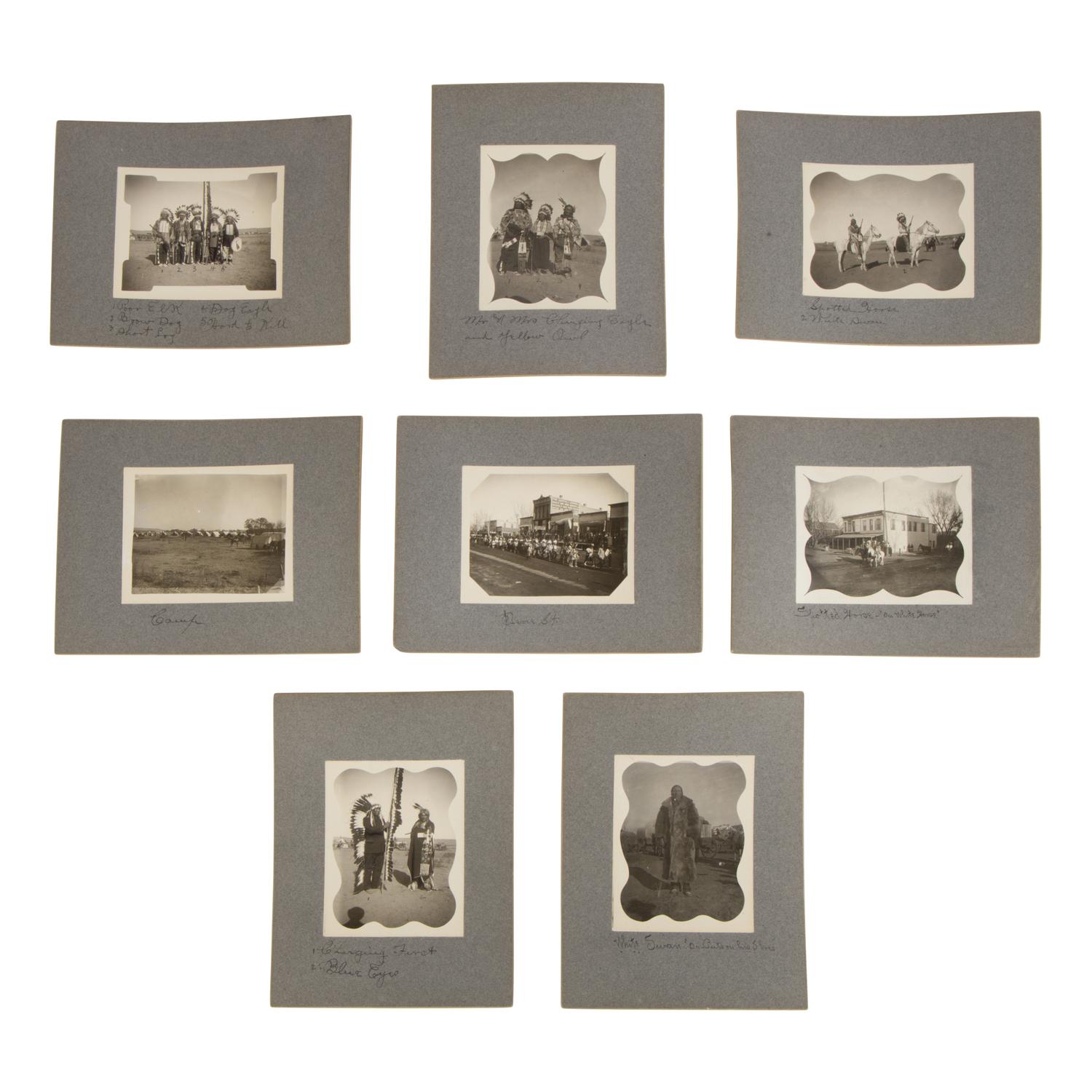 [Native Americana]. A group of 26 silver gelatin photographs of Pierre, South Dakota, incl. Native American subjects and ceremonies.